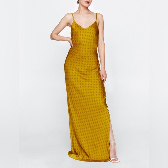 Nasty Gal Dresses Spot Print Satin Slip Maxi Dress Poshmark